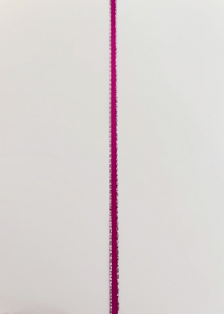 Ruban fushia bord argent 0.4 mm (2 mètres)