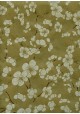 Lokta fleurs de cerisiers fond vert (50x70)