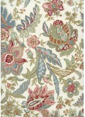 "Papier de coton" Tapisserie ancienne réhaussé or (55x76)