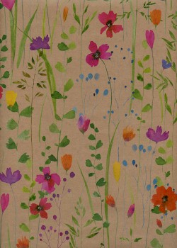 Les fleurs de printemps fond beige (68,5x98)