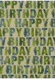 Happu birthday feuillage fond beige (68,5x98)