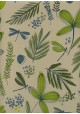 Fleurs et feuillage fond beige (68,5x98)