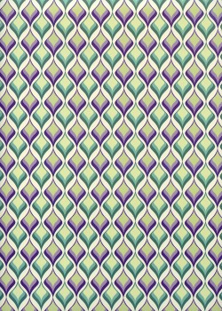 Les vagues rétro vertes et violettes (70x100)