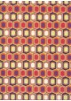 Hexagones rétro rouges et bleus (70x100)