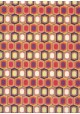 Hexagones rétro rouges et bleus (70x100)