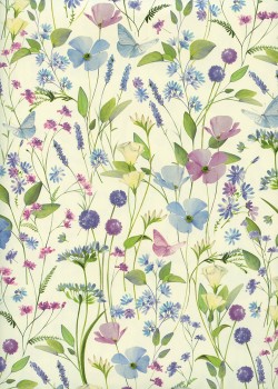 Fleurs de printemps et papillons (70x100)