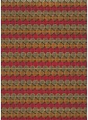 Guirlande de feuilles rouges et or (50x70)