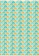 Paquerettes ambiance turquoise réhaussé or (50x70)