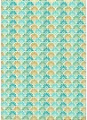 Paquerettes ambiance turquoise réhaussé or (50x70)