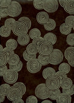 Papier lokta spirales gris ciment fond noir (50x75)