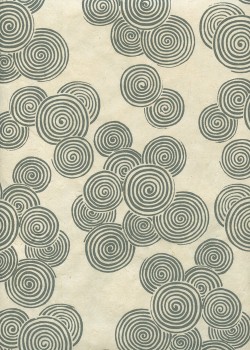 Papier lokta spirales grises fond naturel (50x75)