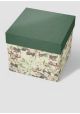 DUO Buffalo vert sapin-Les fleurs de coton (70x100)