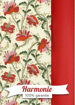 HARMONIE DUO botanico rouge rose et vert réhaussé or