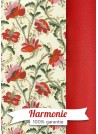 HARMONIE DUO botanico rouge rose et vert réhaussé or