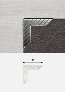 Angles striés argent (16x16mm)