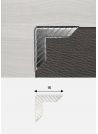 Angles striés argent foncé (16x16mm) - Lot de 8