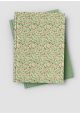 DUO unicolore vert jade-liberty menthe et rouge fond crème