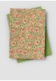 DUO tango pistache-liberty rose et vert fond crème