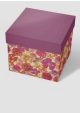 La floraison ambiance orange et rose fond beige (68x98)