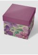 DUO Tussah pourpre rose-Les clématites fond beige (50x70)
