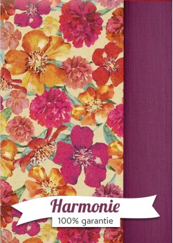 HARMONIE DUO la floraison ambiance orange et rose fond beige