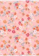 "Papier de coton" Petites fleurs fond rose (55x76)