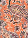 "Papier de coton" Cachemire fond orange (55x76)
