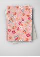 "Papier de coton" Petites fleurs fond rose (55x76)