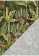 Recto verso " Forêt tropicale / floral gris" (68x98)