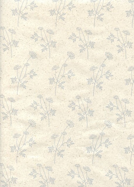 Floral gris fond écru (50x70)