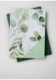 Recto verso "Feuillage vert / géométrique menthe et blanc" (68x98)