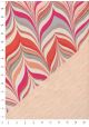 Recto verso "Marbré design fushia / feuilles blanches" (68x98)