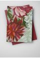 Recto verso "Floral rouge / feuillage vert" (68x98)