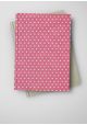 Pois écru fond rose (50x70)