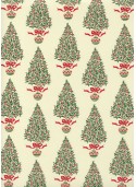 Arbres de Noël réhaussé or (70x100)