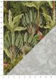 Recto verso " Forêt tropicale / floral gris" (68x98)