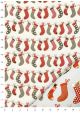 Les chaussettes de Noël rouges et or vif (50x65)