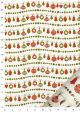 Les guirlandes de Noël rouges et or (50x70)