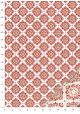 "Florence" Mosaïque rouge réhaussé or (50x70)