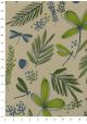 Fleurs et feuillage fond beige (68,5x98)