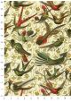 Envol de colibris réhaussé or (70x100)