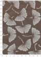 Papier lokta feuilles de Ginkgo biloba fond marron (50x75)