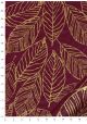 Papier lokta feuilles or fond bordeaux (50x75)