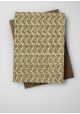 "Varese" guirlandes de feuilles marrons fond crème (50x70)