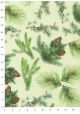 Les branches de sapin fond vert tendre (70x100)