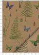 Feuillage et papillons fond beige (68,5x98)