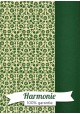 HARMONIE DUO "Varese" fleurs et arabesques vertes fond crème