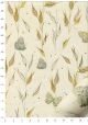 Papier Turnowsky herbes et papillons réhaussé or (50x70)