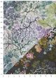 Recto verso "Arbres colorés / floral fond noir" (50x70)