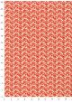 "Varese" guirlandes de feuilles rouges fond crème (50x70)